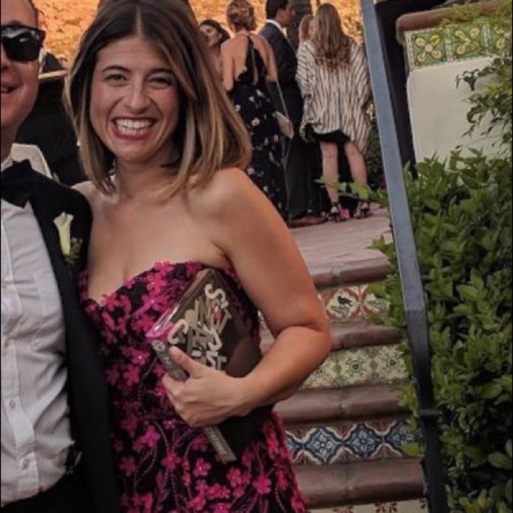 SOLD OUT Marchesa Notte Strapless Floral Dress